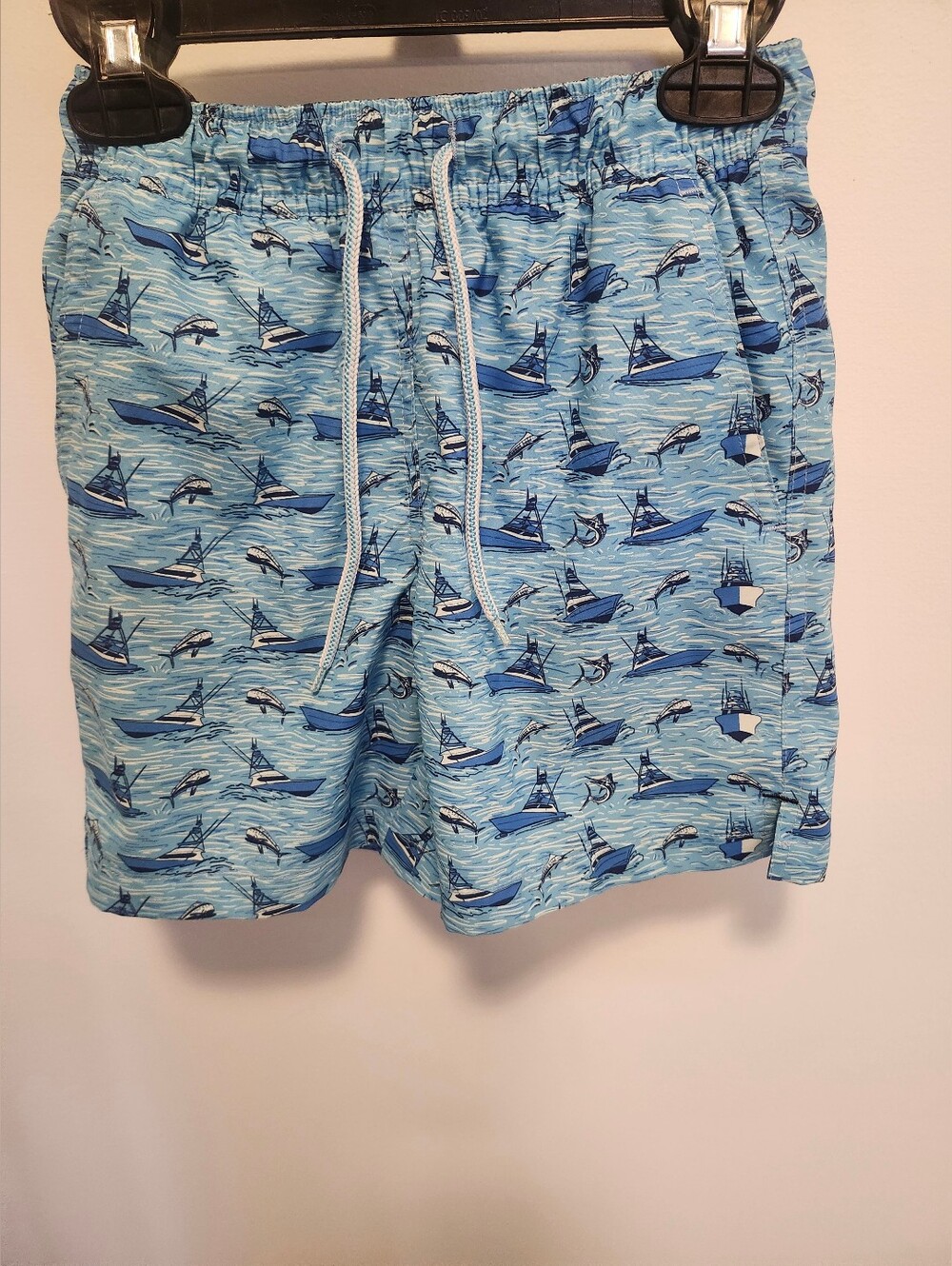 Peter Millar Seaside Collection Boys Blue Fishing Boat Swim Trunks